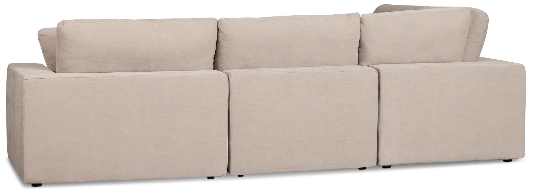 Breeze Taupe Fabric 5pc Bumper Sectional