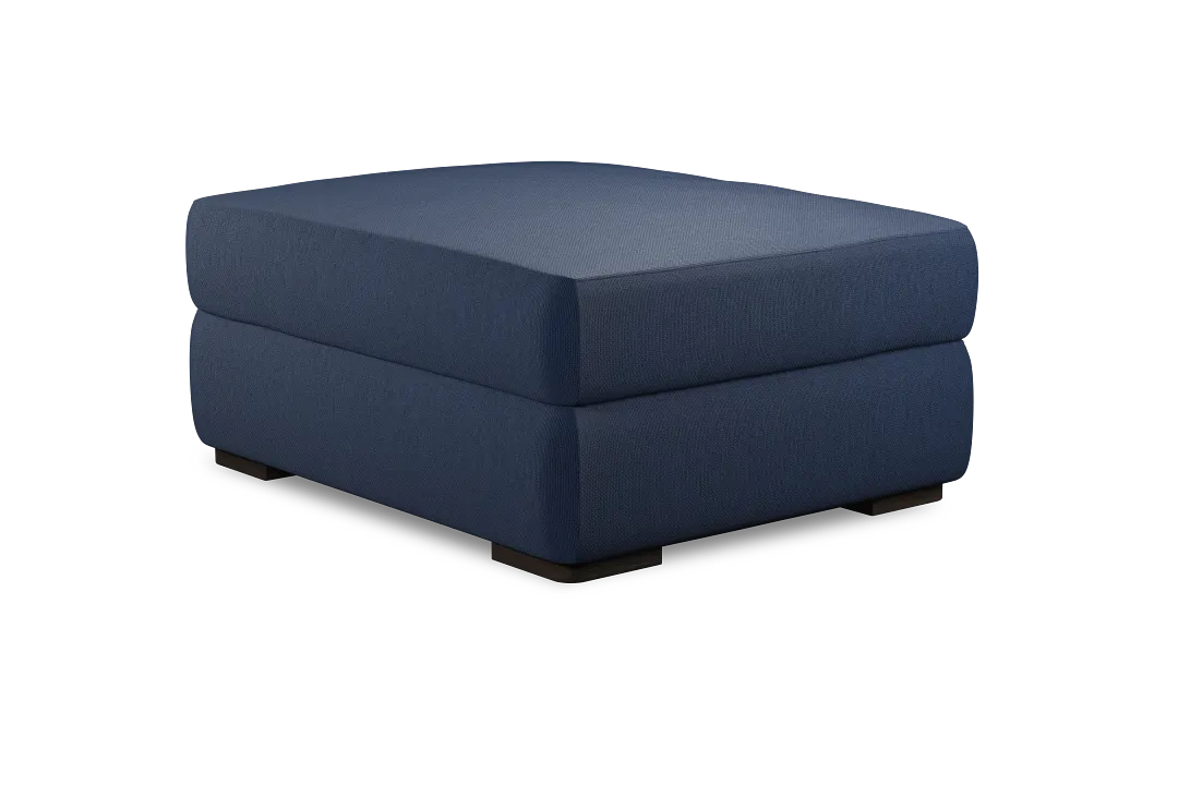 Edgewater Revenue Dark Blue Ottoman