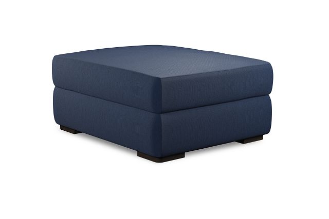 Edgewater Revenue Dark Blue Ottoman