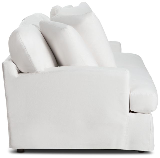 Delilah White Fabric Sofa (4)