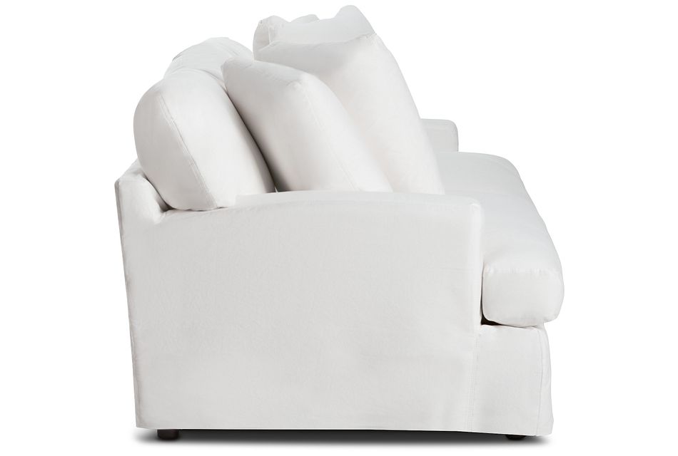 Delilah White Fabric Sofa