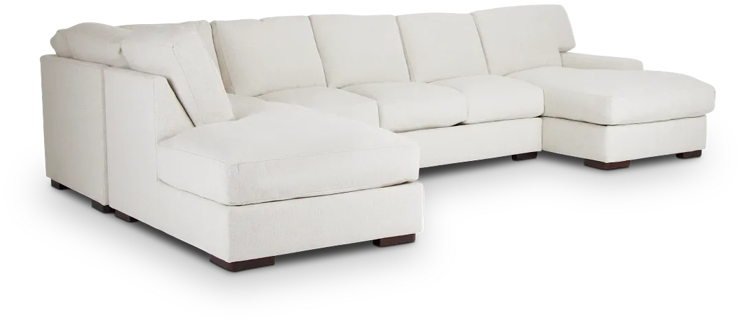 Veronica White Down Large Left Bumper Sectional