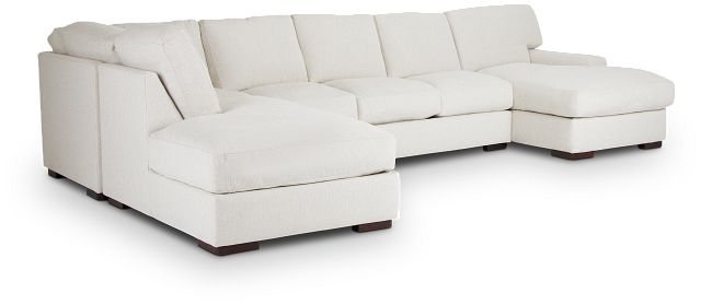 Veronica White Down Large Left Bumper Sectional