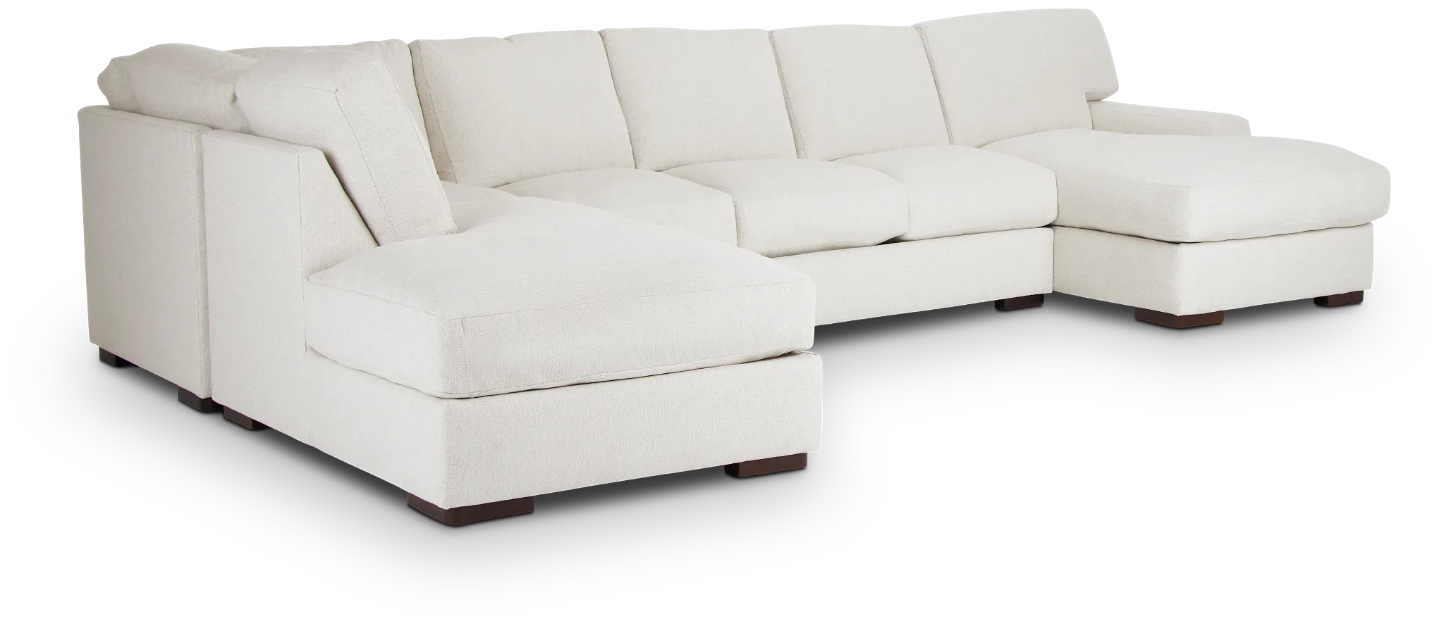 Veronica White Down Large Left Bumper Sectional