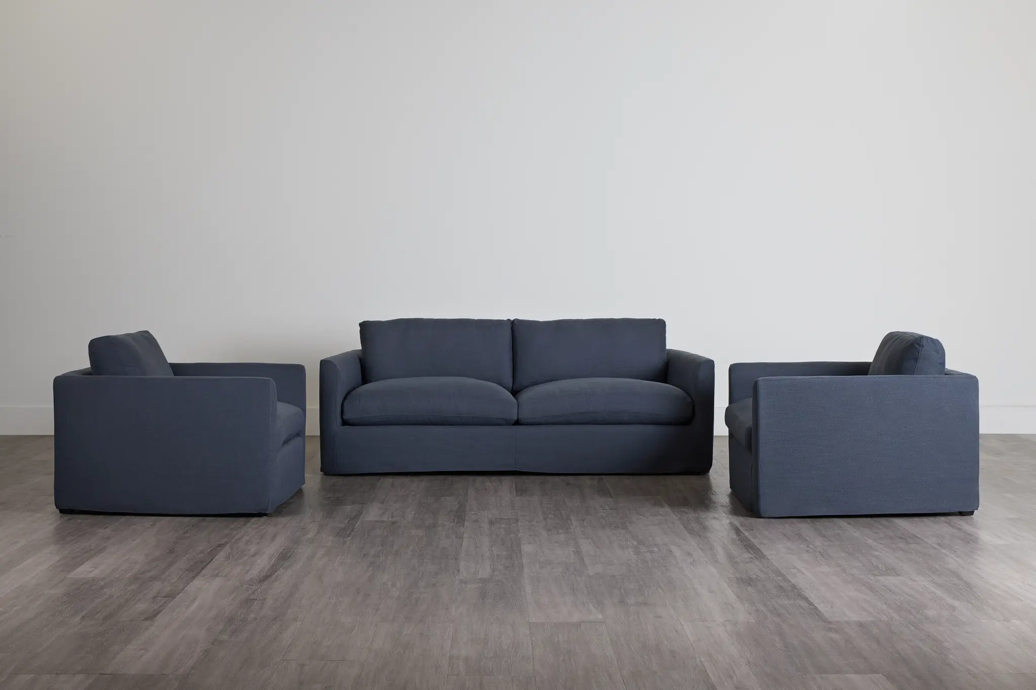 Willow Navy Fabric Small Living Room Willow Navy Fabric Small Living Room