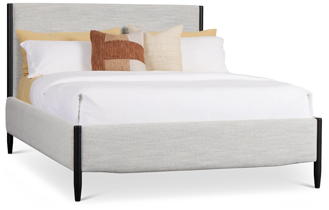 Stockton Black Uph Panel Bed