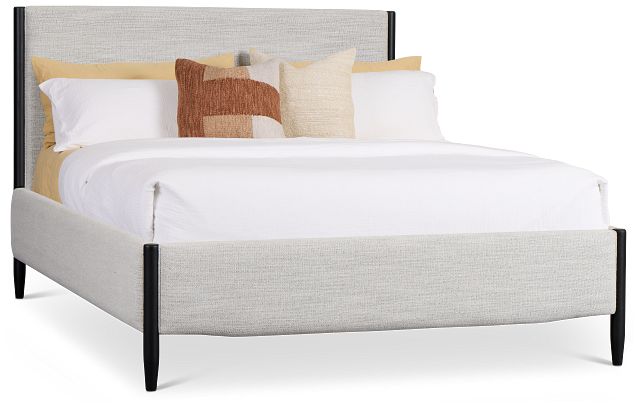 Stockton Black Uph Panel Bed