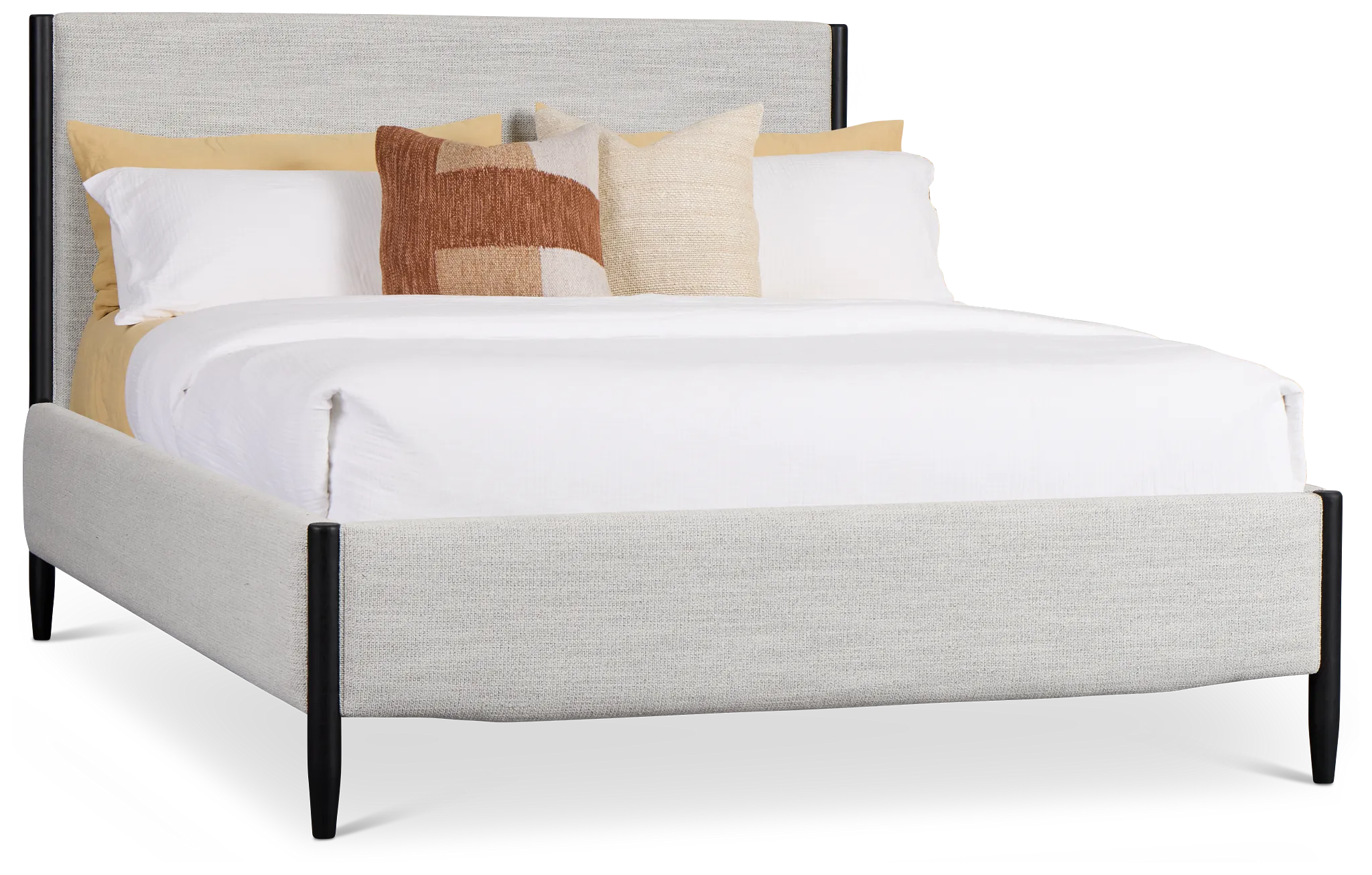 Stockton Black Uph Panel Bed