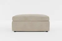 Destin Victory Taupe Fabric Cocktail Ottoman