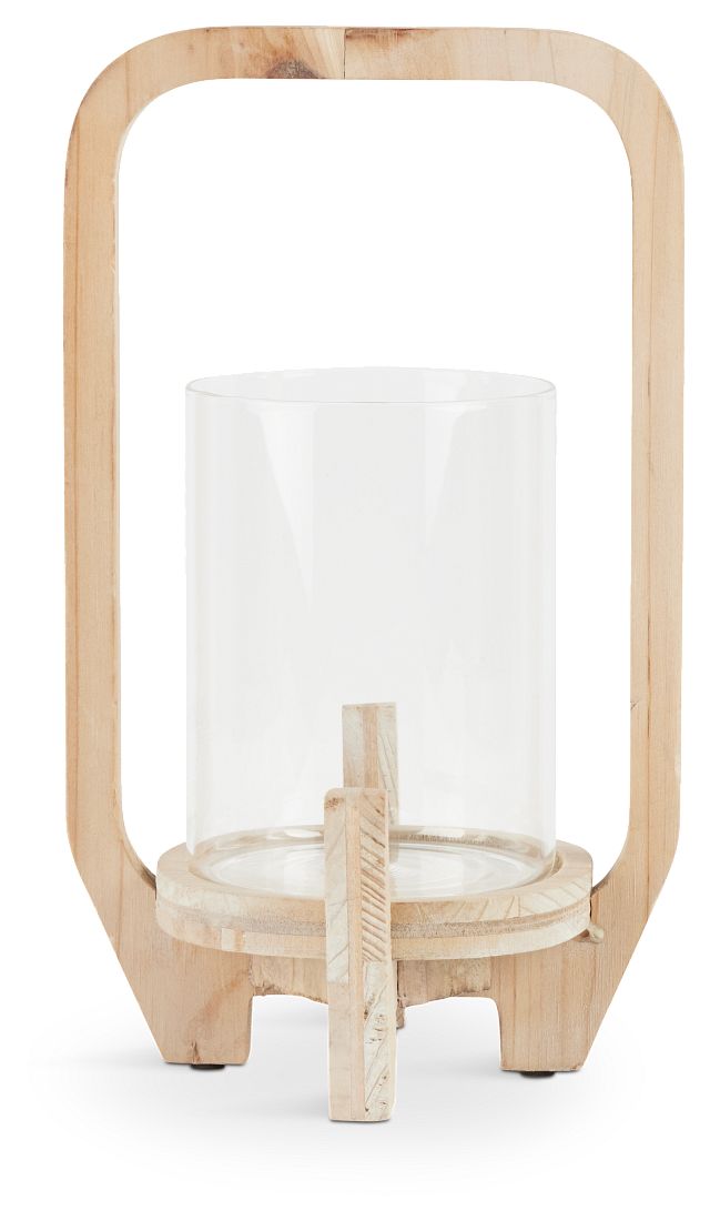 Lenora Beige Small Candle Holder