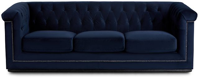 Blair Dark Blue Micro Sofa (1)