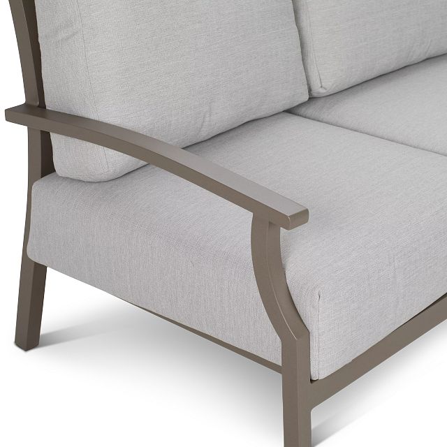 Raleigh Gray Aluminum Loveseat