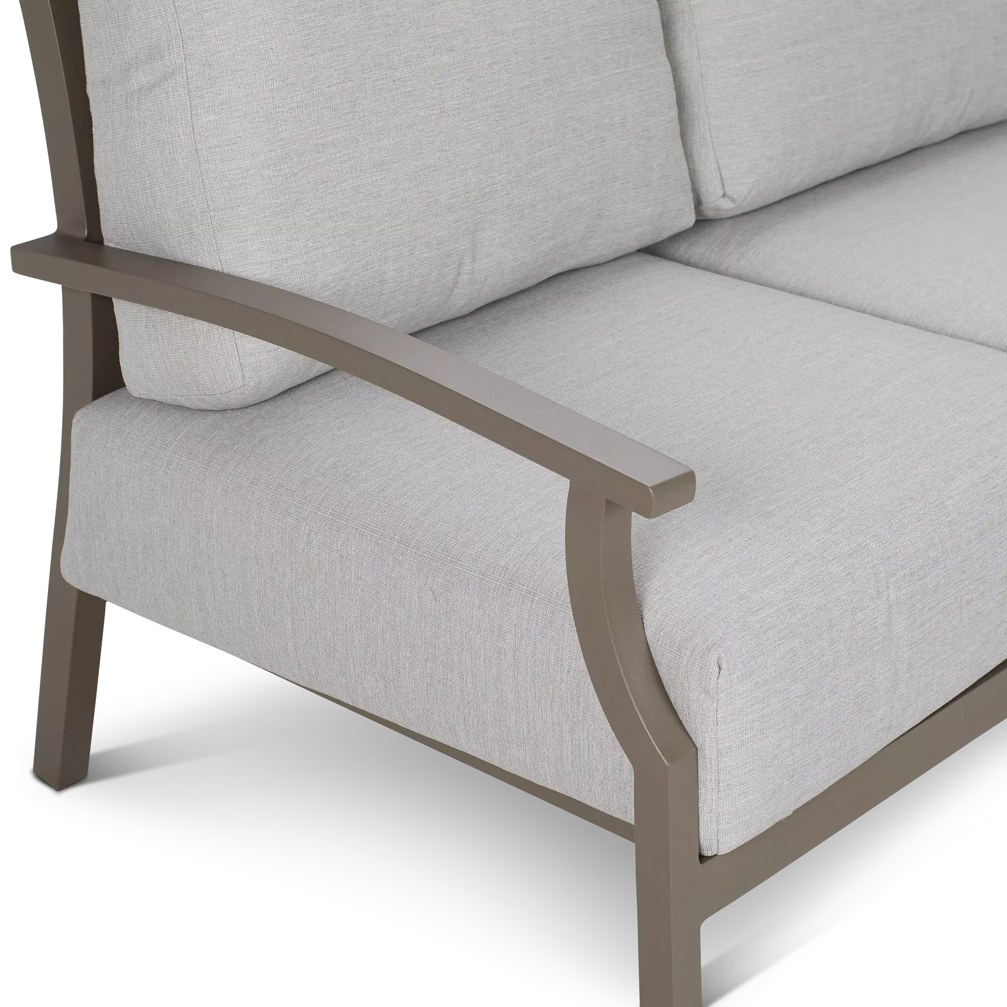 Raleigh Gray Aluminum Loveseat Raleigh Gray Aluminum Loveseat