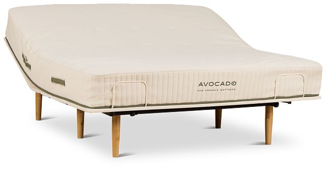 Avocado Eco Organic Cushion Firm Eco Plus Adjustable Base Mattress Set