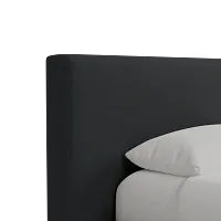 Grayton Elite Black 44" Upholstered Platform Bed