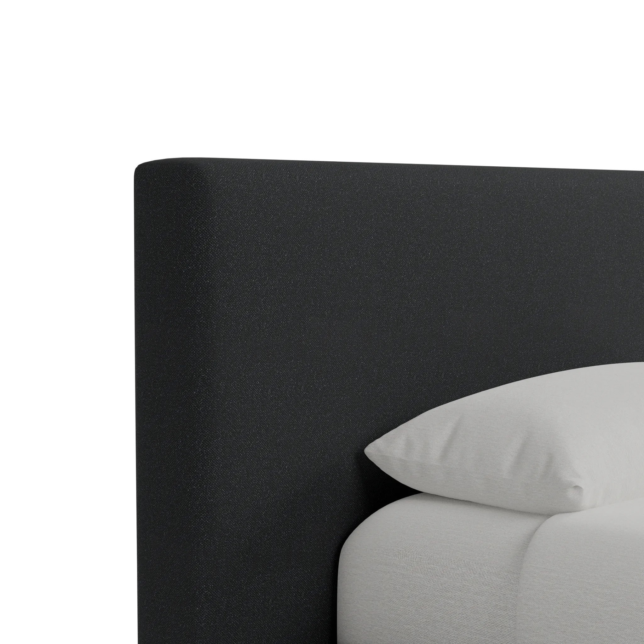 Grayton Elite Black 44" Upholstered Platform Bed