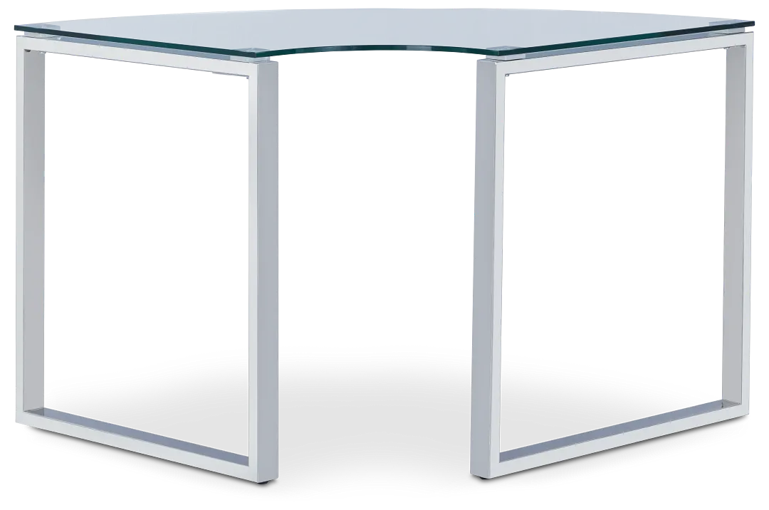 Olympia 40" Glass Corner Desk