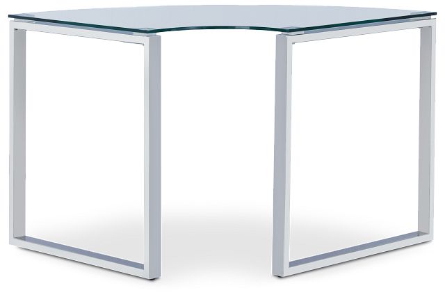 Olympia 40" Glass Corner Desk