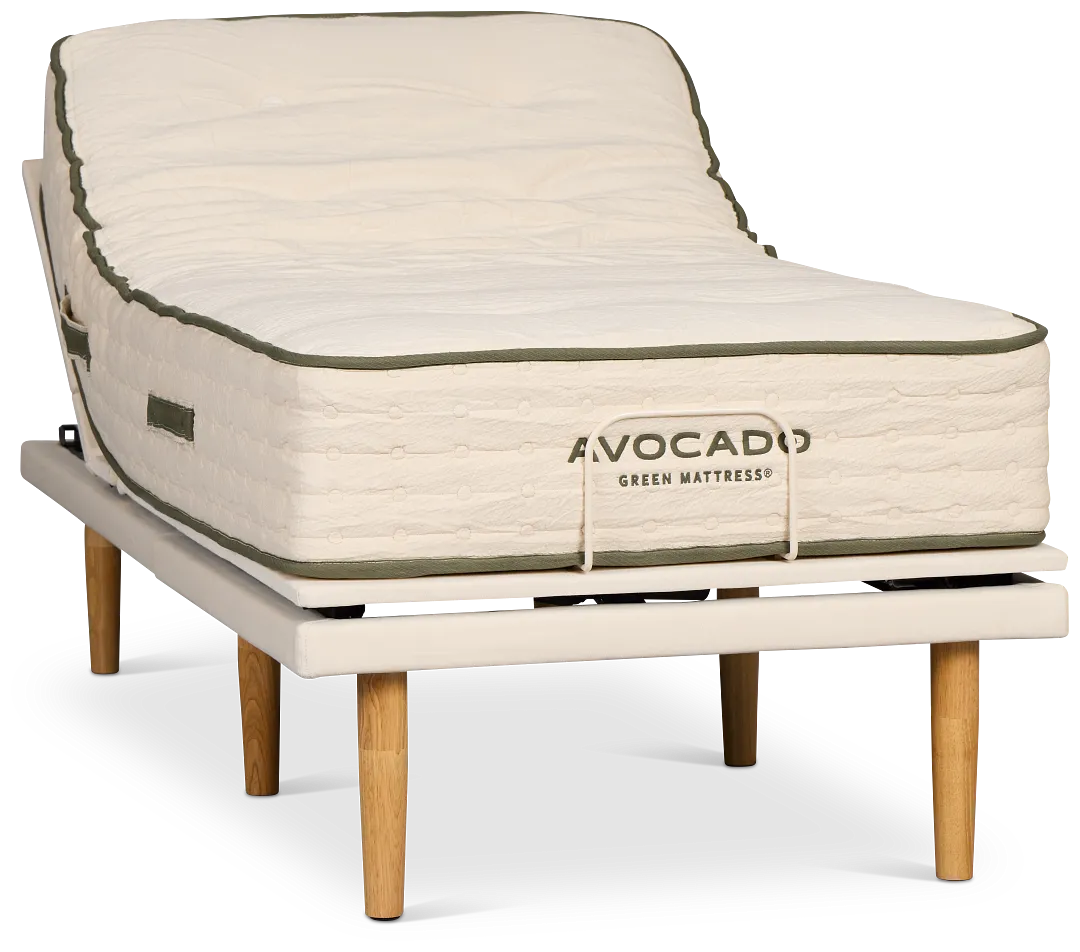 Avocado Green Firm Eco Plus Adjustable Base Mattress Set