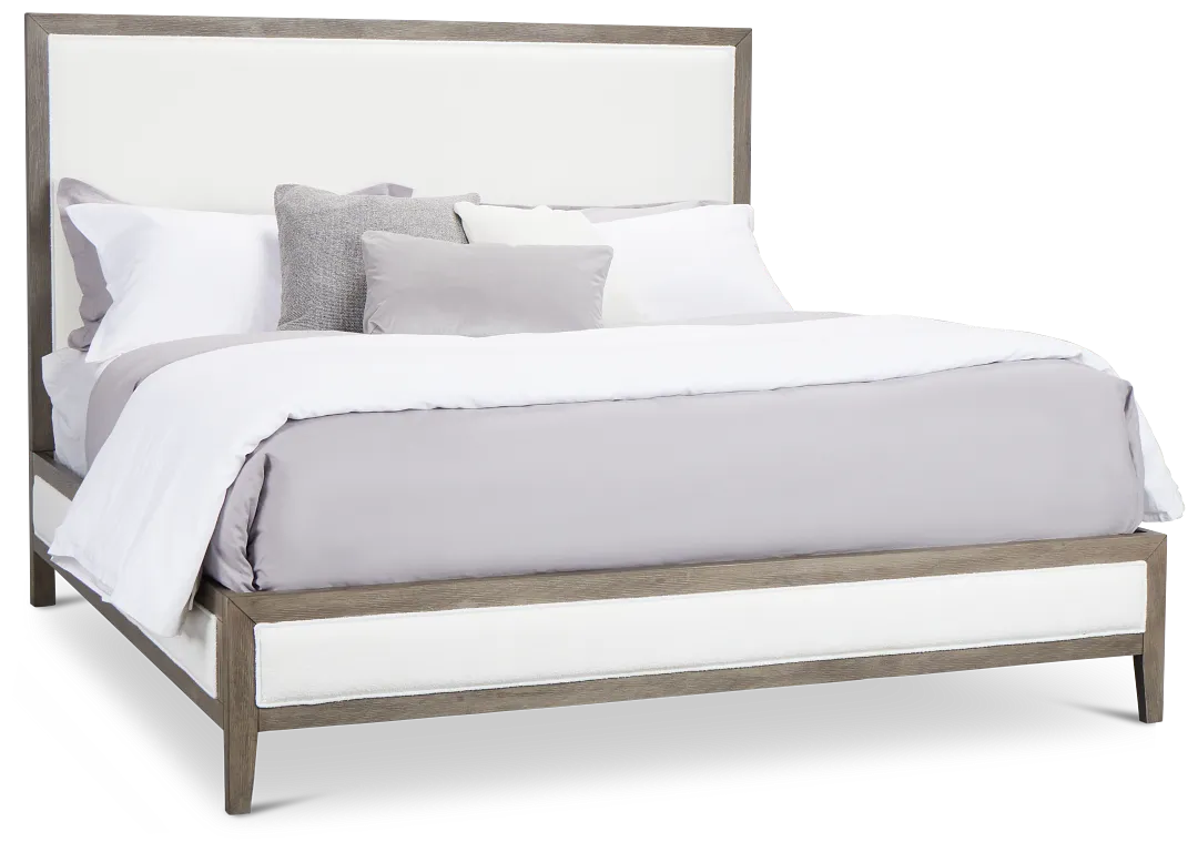 Alden Gray Uph Platform Bed