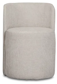 Ryan Light Gray Castored Upholstered Side Chair