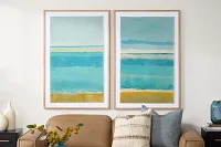 Thali Teal Framed Wall Art