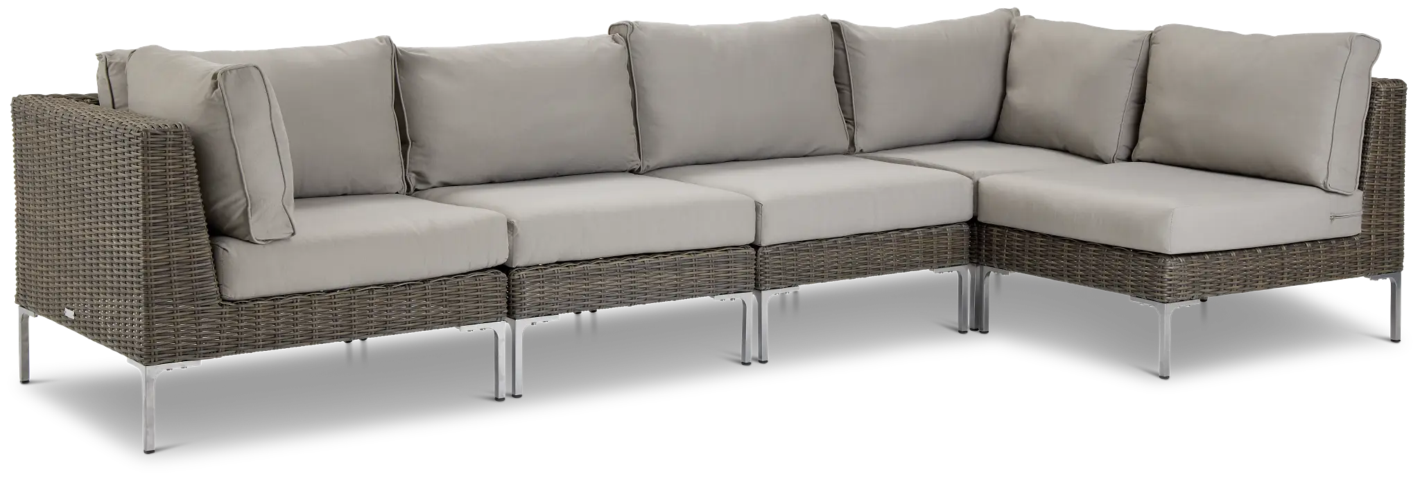 Tulum Gray Woven 5-piece Modular Sectional Tulum Gray Woven 5-piece Modular Sectional