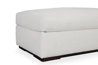 Veronica White Down Ottoman