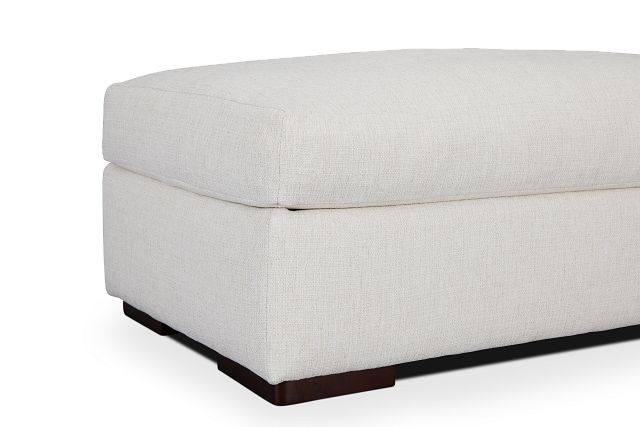 Veronica White Down Ottoman