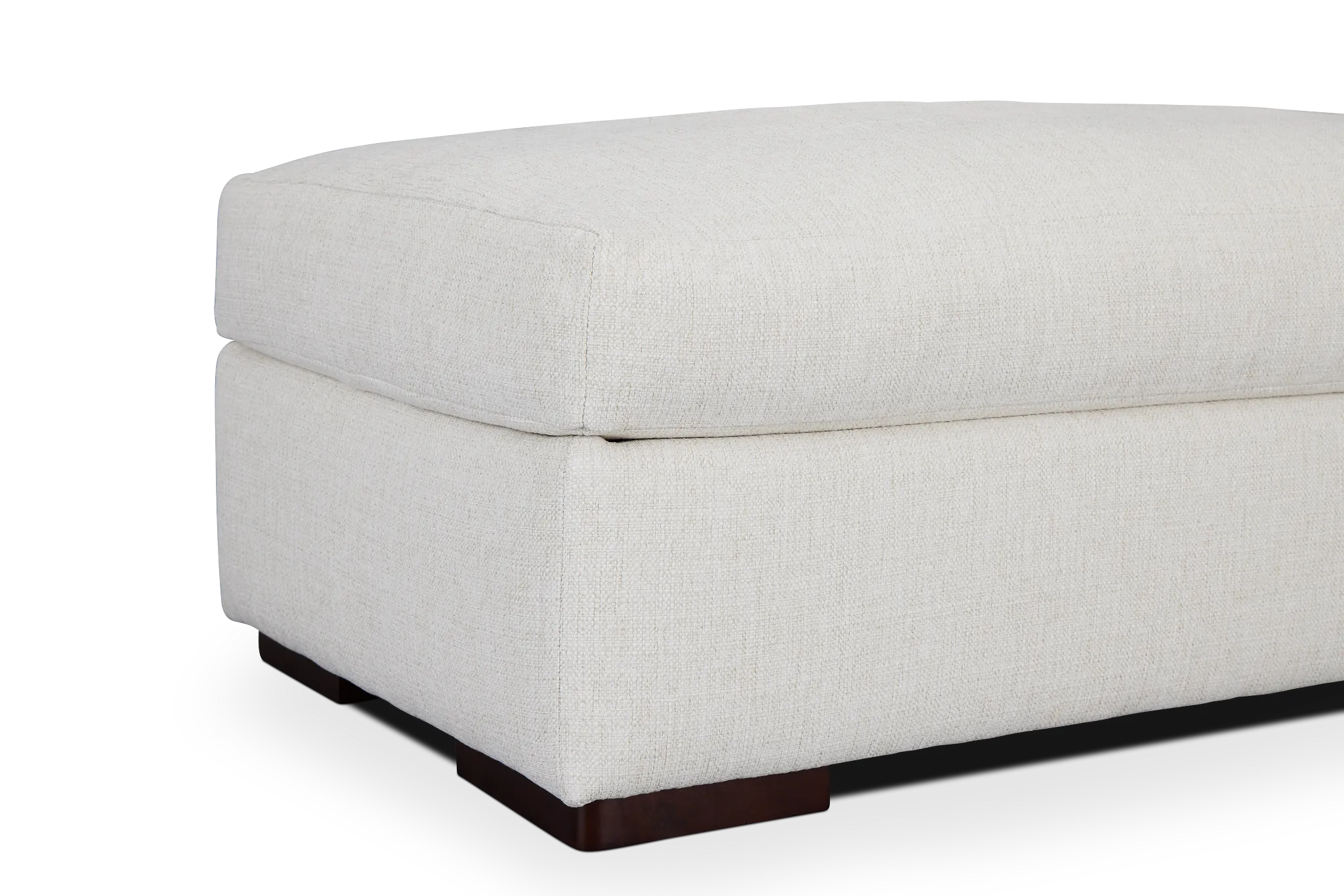 Veronica White Down Ottoman