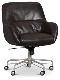 Ophelia Dark Brown Upholstered Desk Chair