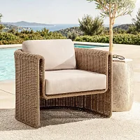 Panther Beige Woven Cushioned Chair