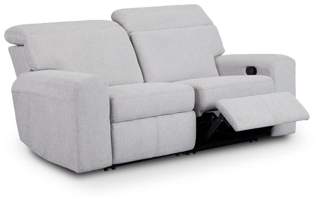 Callum Light Gray Fabric Reclining Sofa