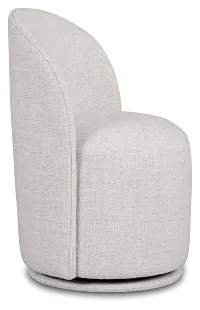 Claude Gray Round Upholstered Side Chair