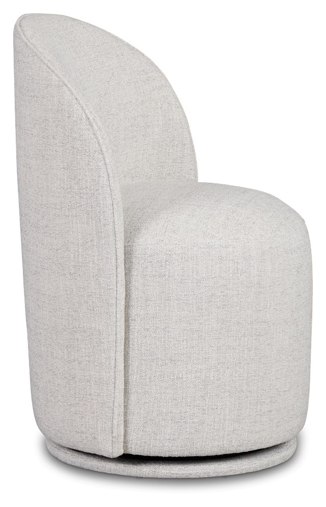 Claude Gray Round Upholstered Side Chair