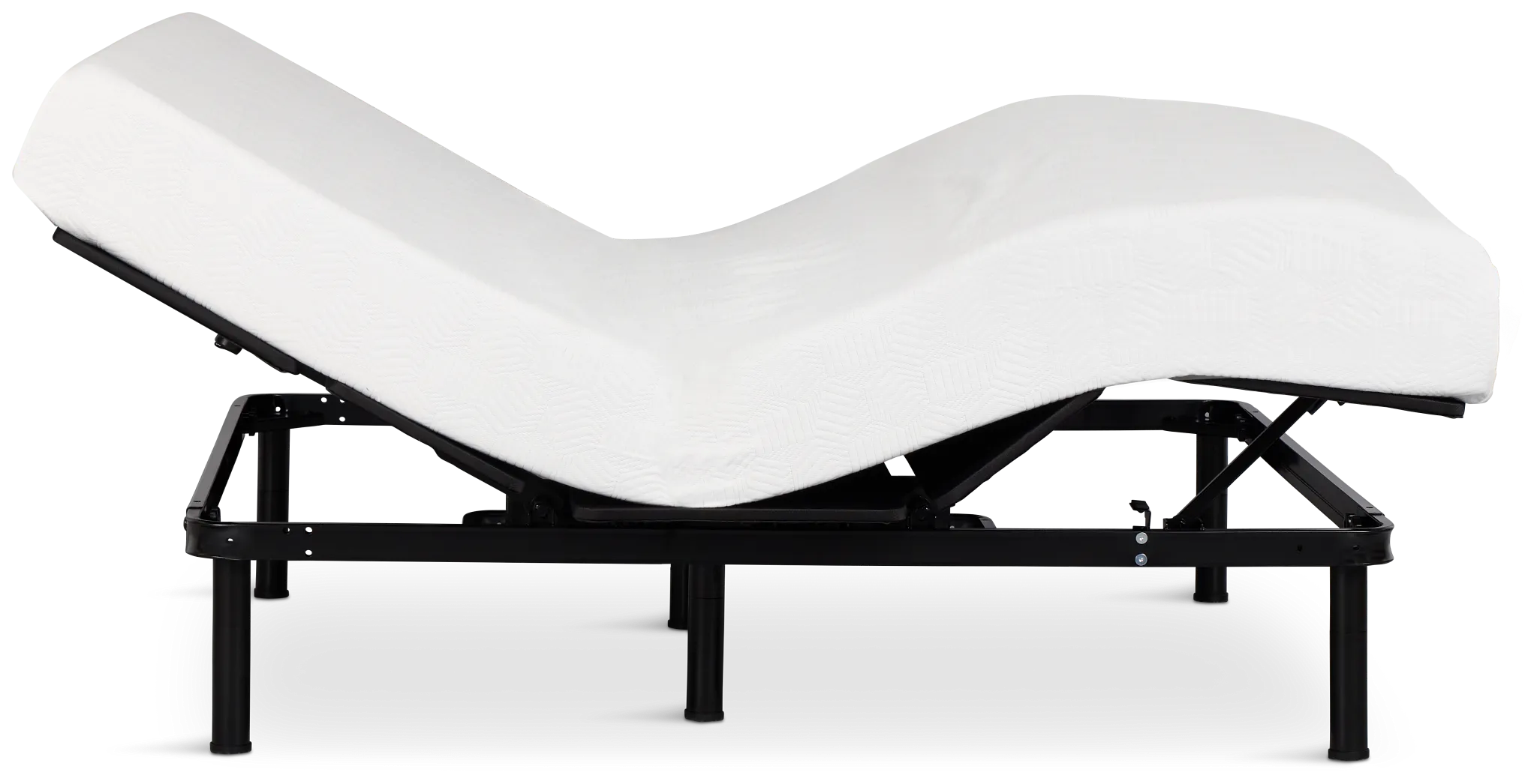 Rest & Renew By Zinus Gel Memory Foam Mattress 8" Cush Firm Slat Adjustable Mattress Set