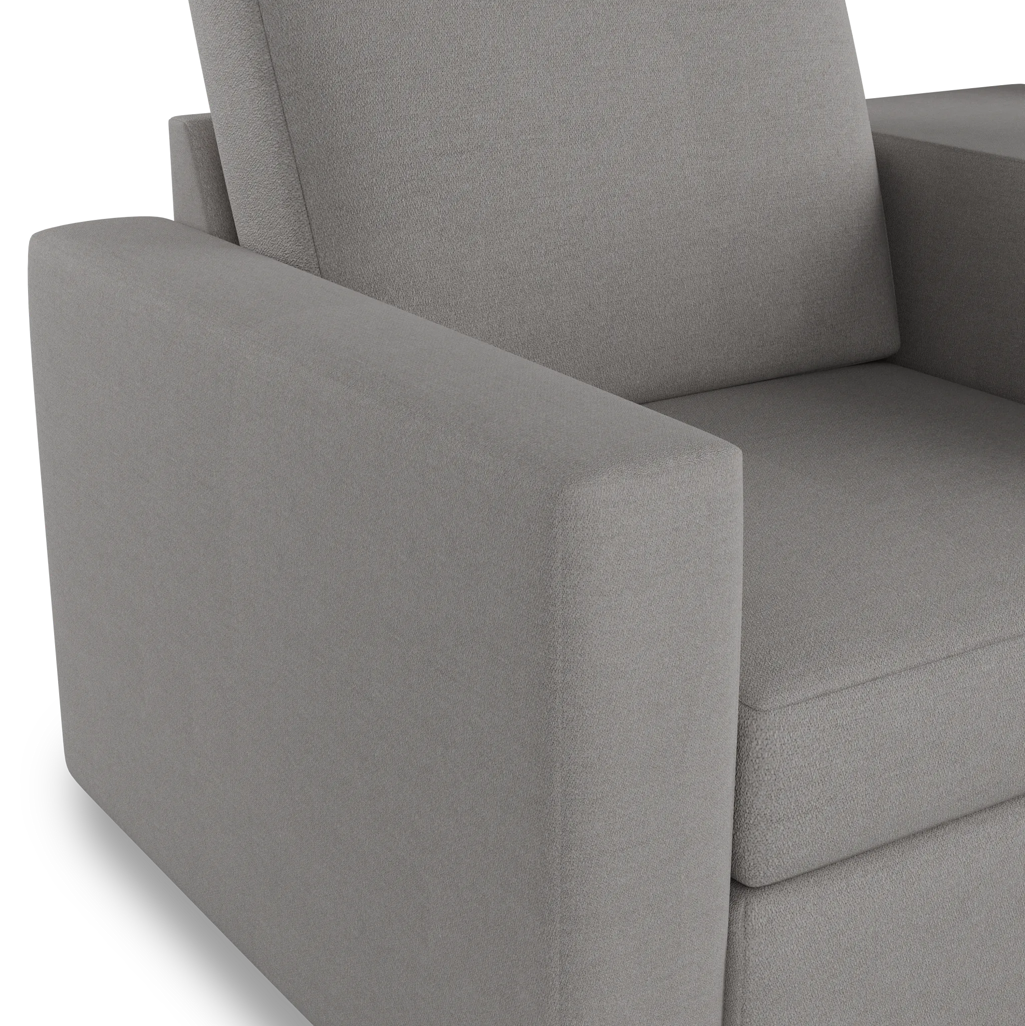 Citymod Light Gray Fabric 3-piece Modular Sofa With Storage Console