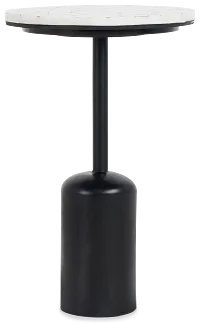 Roberto Black Round End Table