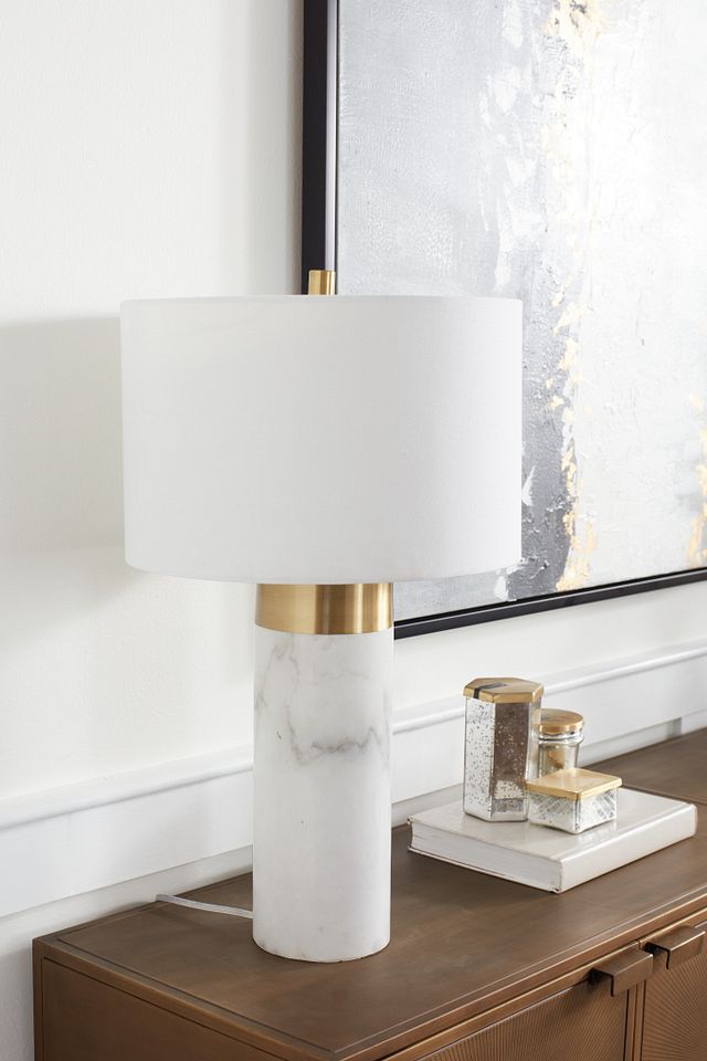 Jocelyn White Table Lamp