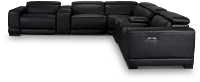 Lombardy Black Micro Large Dual Power Reclining Two-arm Sectional