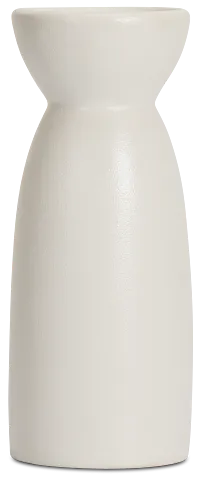 Olea White Medium Candle Holder