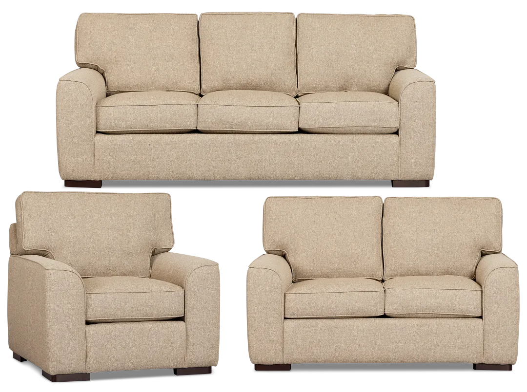 Sinclair Brown Fabric Living Room