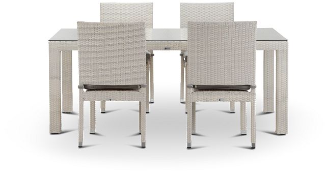 Bahia Gray 72" Rectangular Table & 4 Chairs (1)