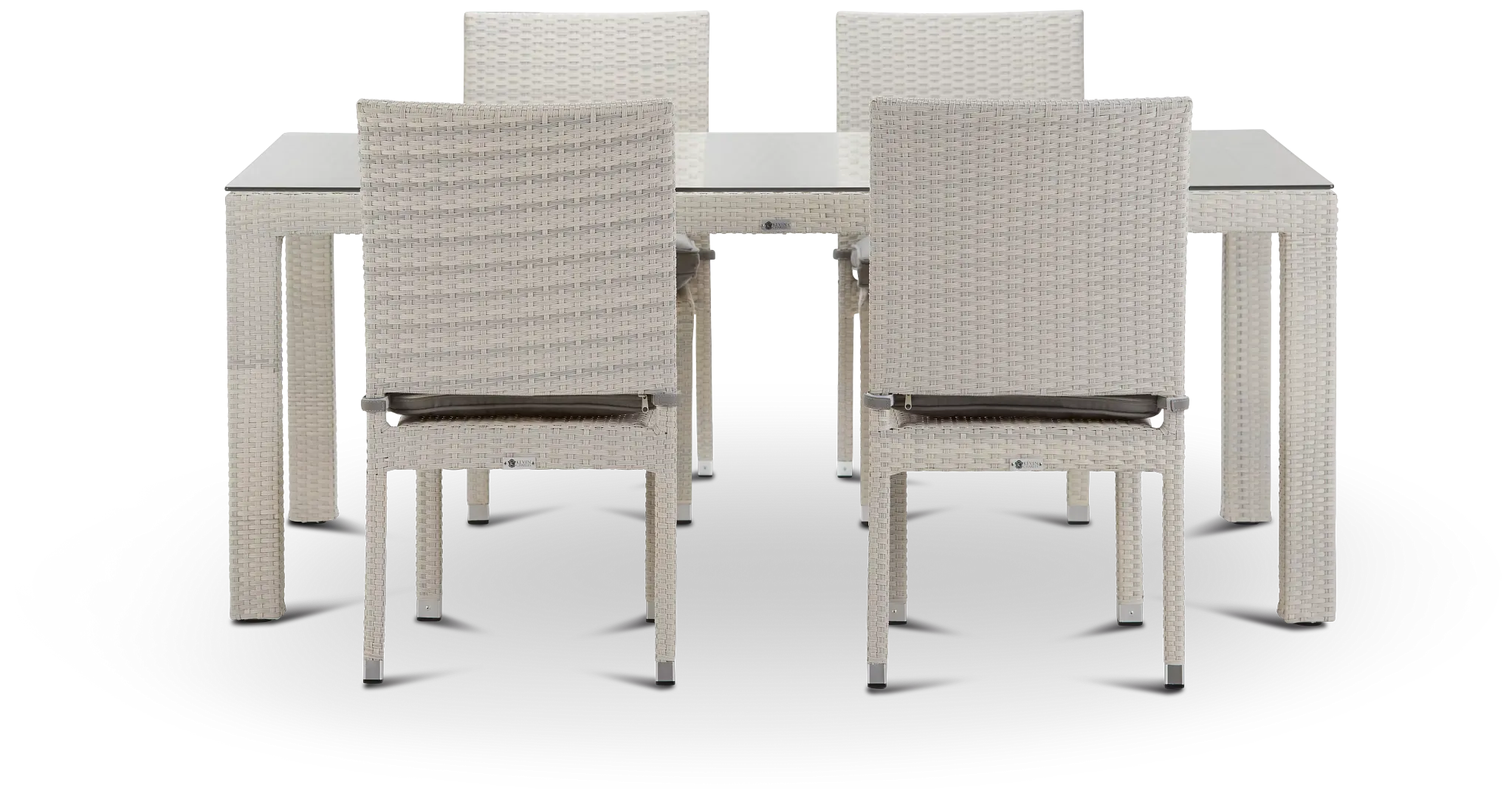 Bahia Gray 72" Rectangular Table & 4 Chairs