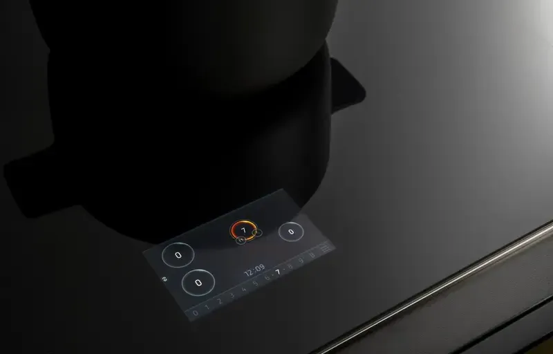Bertazzoni Black Glass Tft Display & Metal Frame Charcoal 36" Induction Cook Top