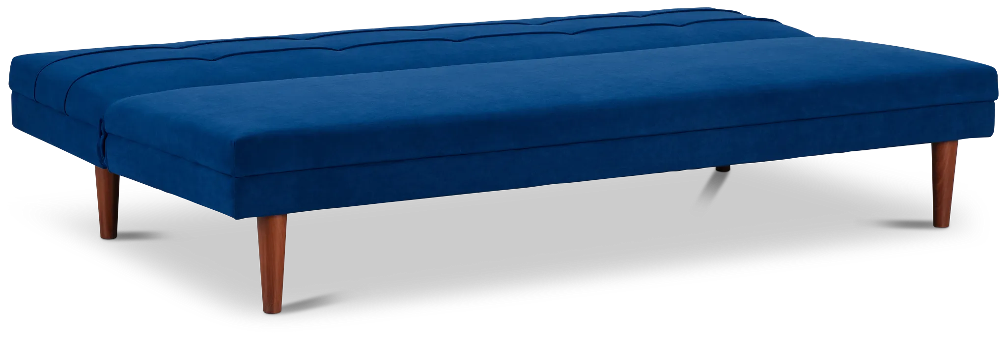Ellie Dark Blue Velvet Sofa Futon