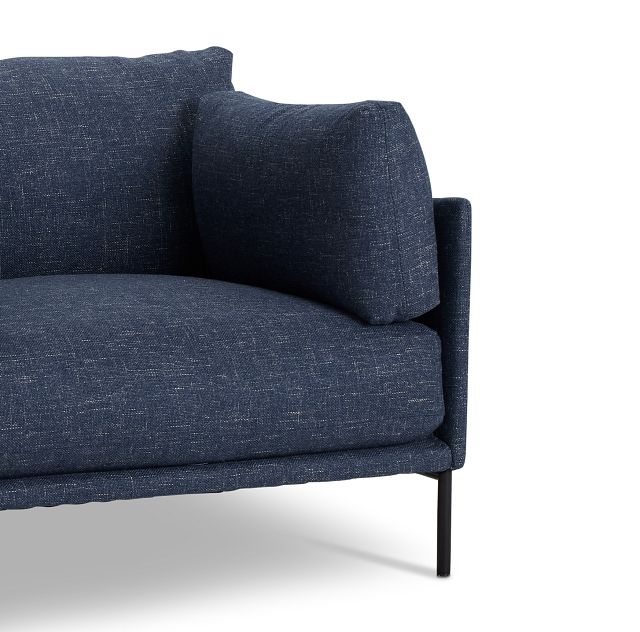 Oliver Dark Blue Fabric Chair