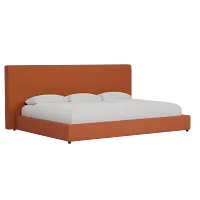 Grayton Elite Medium Brown 54" Upholstered Platform Bed