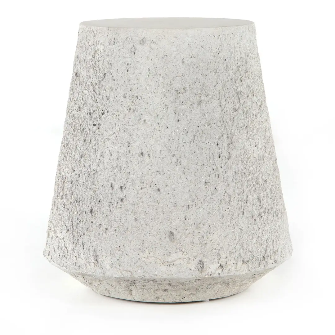 Raina White Stone End Table Raina White Stone End Table