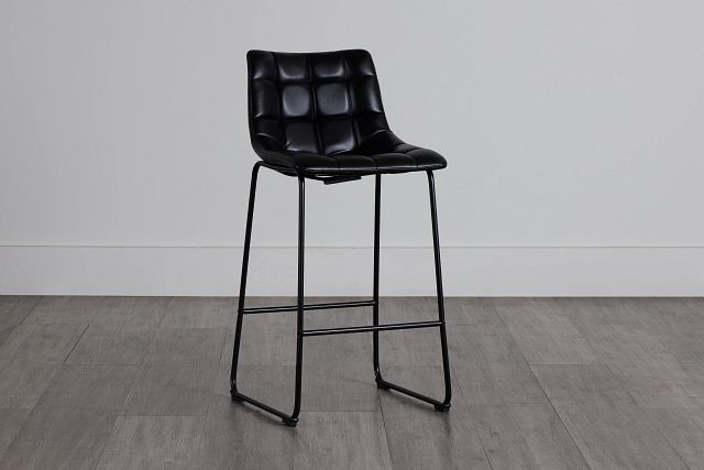 Seth Black 32" Upholstered Barstool